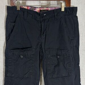 Lucky Brand Black Women’s Cargo Shorts with Front Patch Pockets